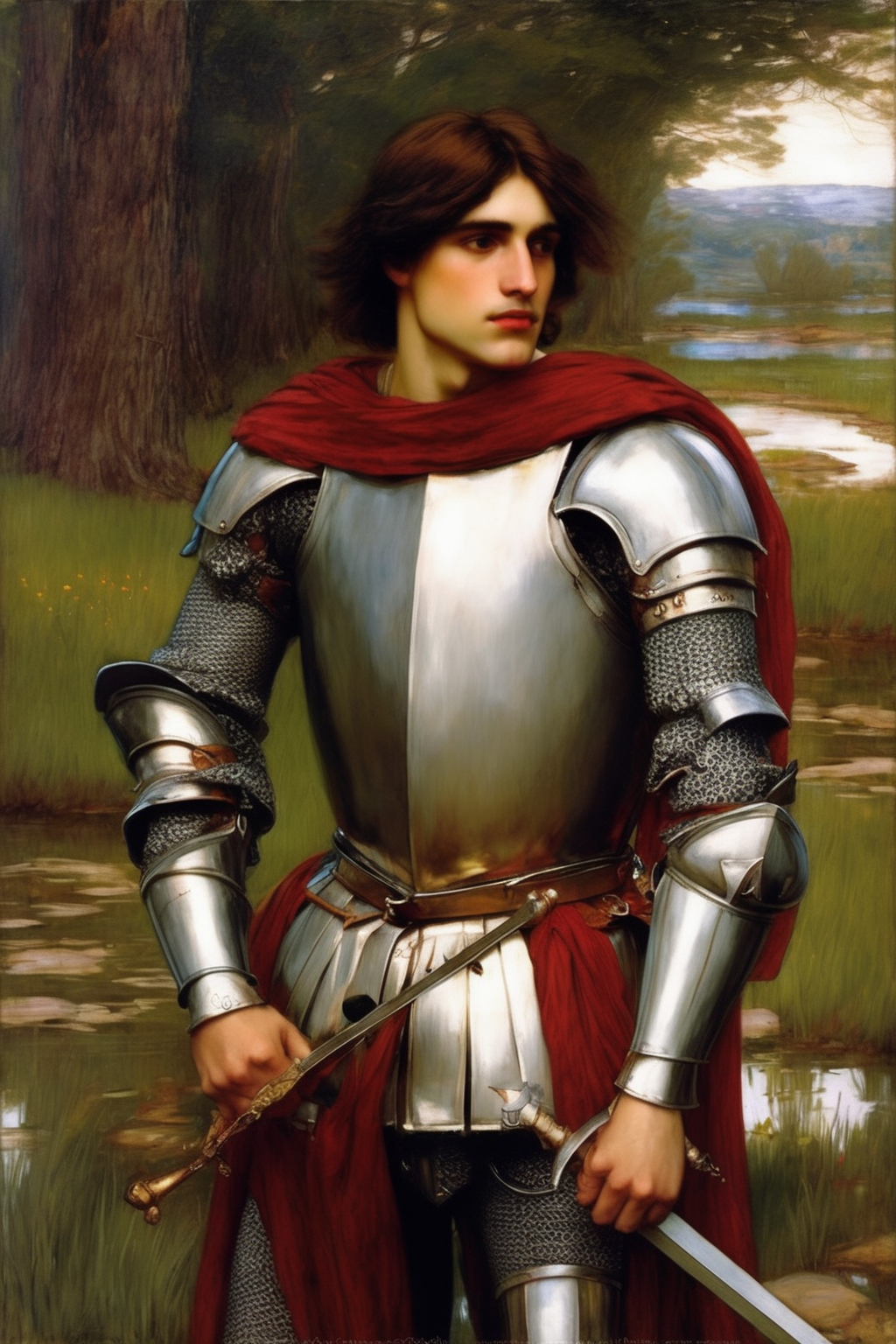 00477-298844731-John William Waterhouse Style - John William Waterhouse Romantic handsome knight.png